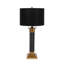Lampe de table colonne en métal texturé-100852267