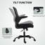 Chaise de bureau ergonomique, chaise de bureau en filet avec support lombaire, noir-2100084775-2100084772