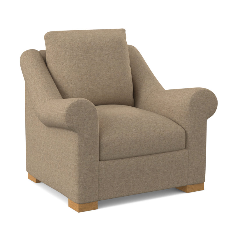 Chaise Canyon, Ambre, 100 % polyester lin Elise