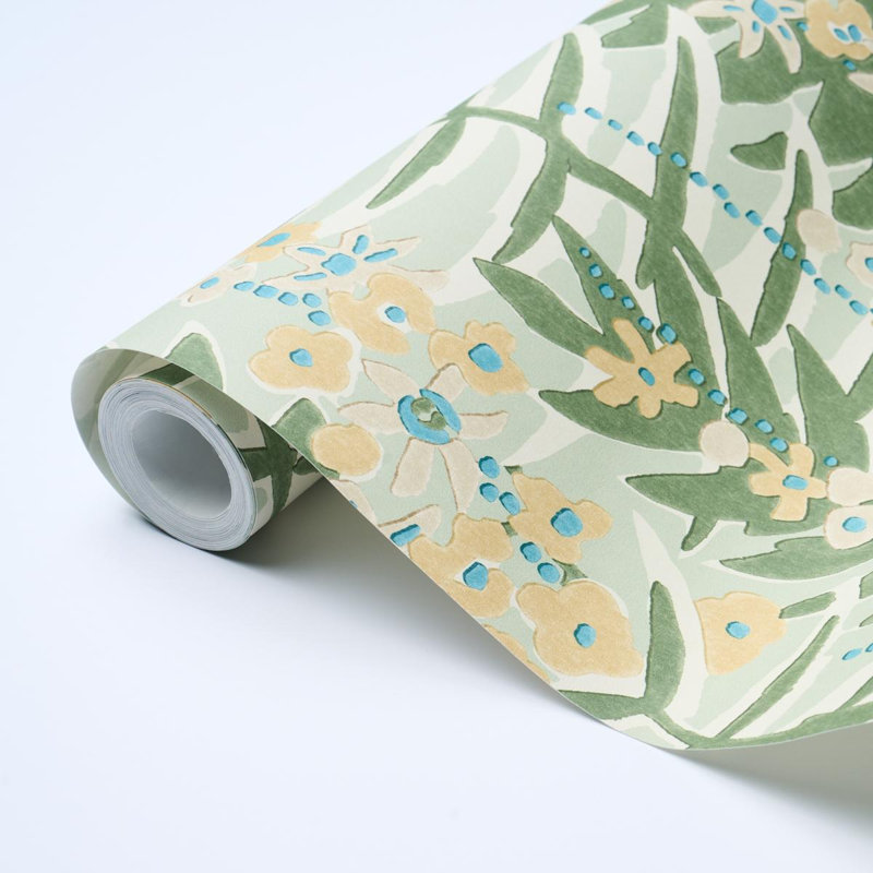 Ashbee Botanical Wallpaper, Aqua