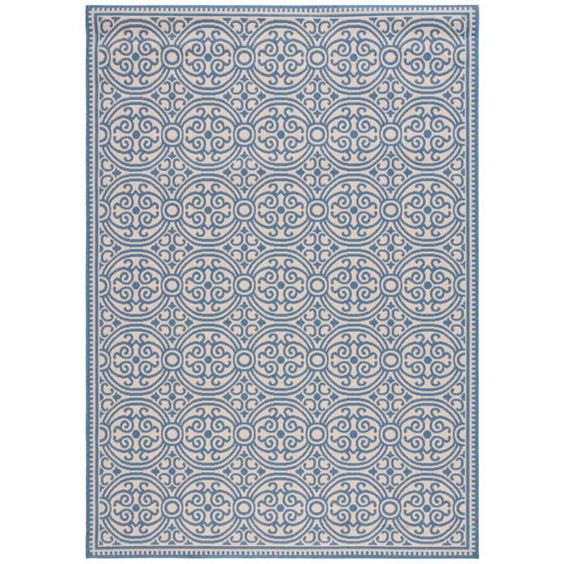 Tapis d'intérieur / extérieur à motif de performance performant Martha Stewart, Rectangle 2 pi 2 po x 3 pi 1 po