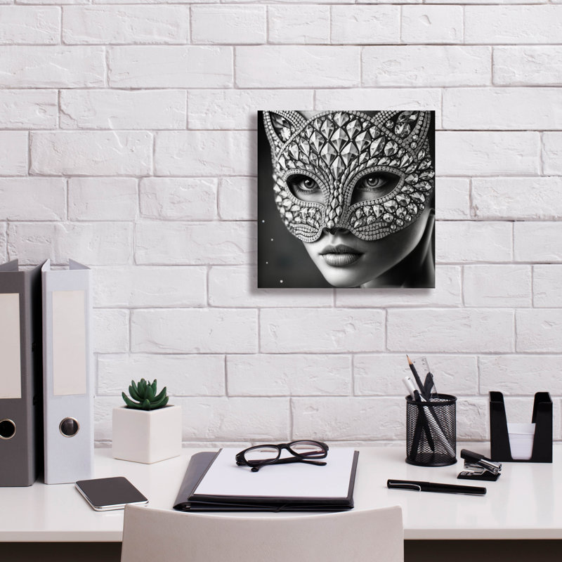  «Masquarade.jPG» par Rey Klimt, art mural sur toile, 12 po x 12 po, H 12 po x l 12 po x P 0,75 po