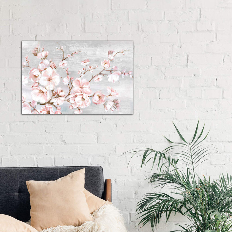 Spring Cherry Blossoms I by Eva Watts - Wrapped Canvas Painting, 101.6 cm H x 66.04 cm W x 1.91 cm D