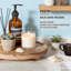 Round Decorative Tray Wood Counter Organizer Farmhouse Kitchen Decor 10" - Brown