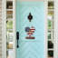 Décoration murale patriotique en bois avec porte drapeau américain