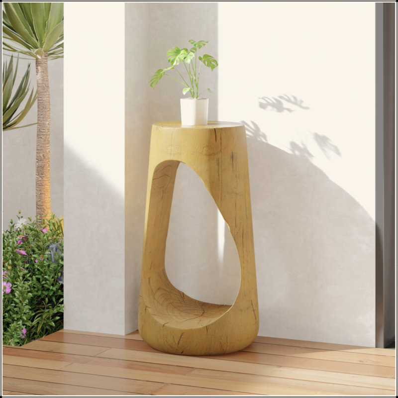 Table d'appoint d'extérieur, tabouret de jardin pour patio, table d'appoint décorative pour terrasse de balcon côté piscine