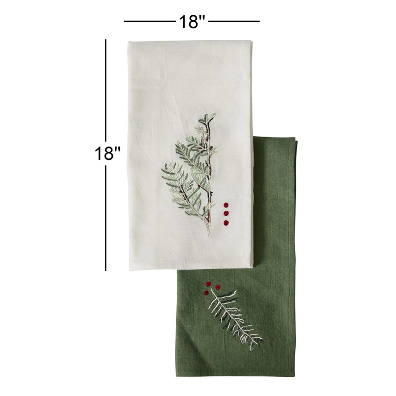 Melina Linen Floral Square Napkin