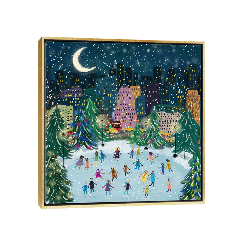 «Skating In The Park», reproduction d'art sur toile encadrée, H 37 po x l 37 po, Reproduction encadrée sans passe-partout
