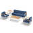 Blue Cushion/White Frame