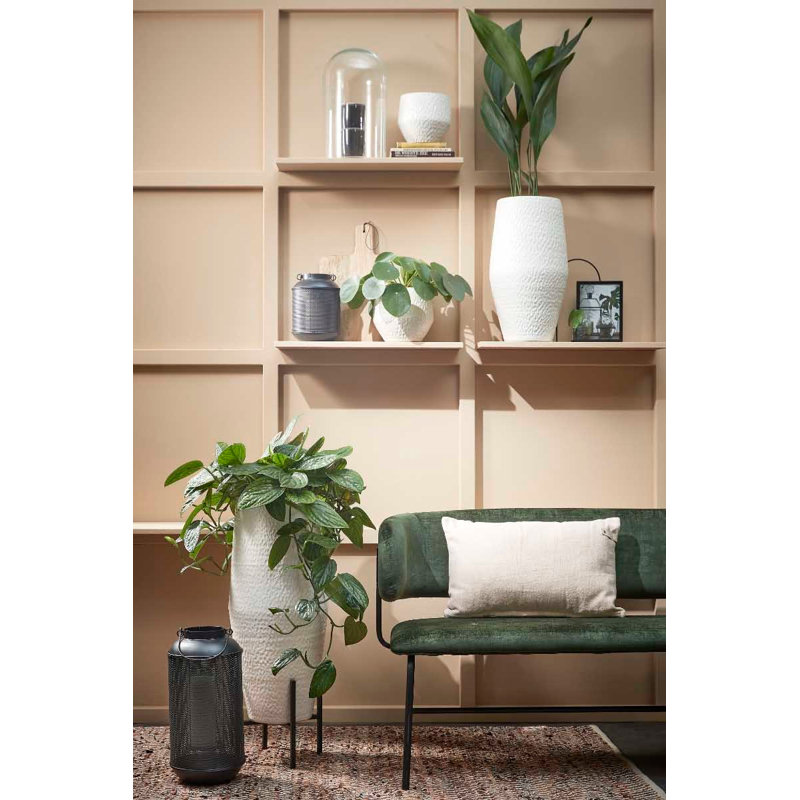 Vandergrift Table Vase 1, 35cm H x 22cm W x 22cm D, Taupe