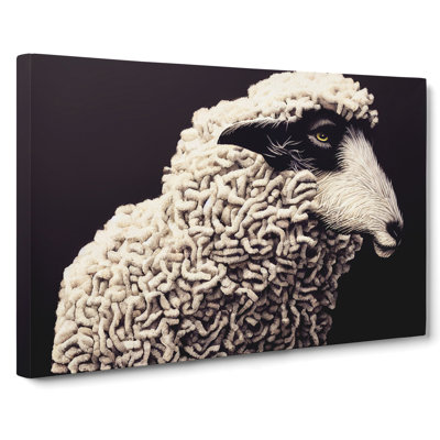 Modern Sheep - Wrapped Canvas