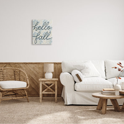 «Hello Fall», phrase «Bluebell Paisley Motif Vintage Flowers» par Daphne Polselli, impression