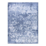 Overdyed One-of-a-Kind Rectangle 9'2" X 12'2" Hand Knotted Area Rug