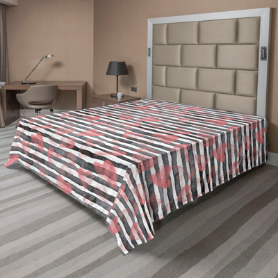 Ambesonne Floral Design Flat Sheet Dreamy Blooming Print California