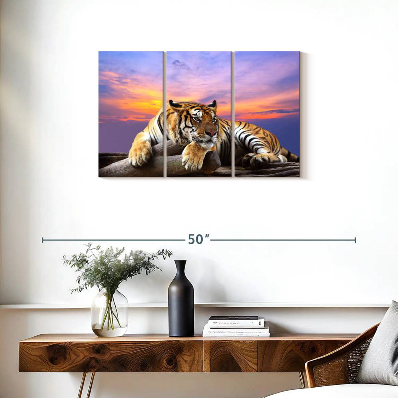 Lounging Tiger, 20" H x 33" W