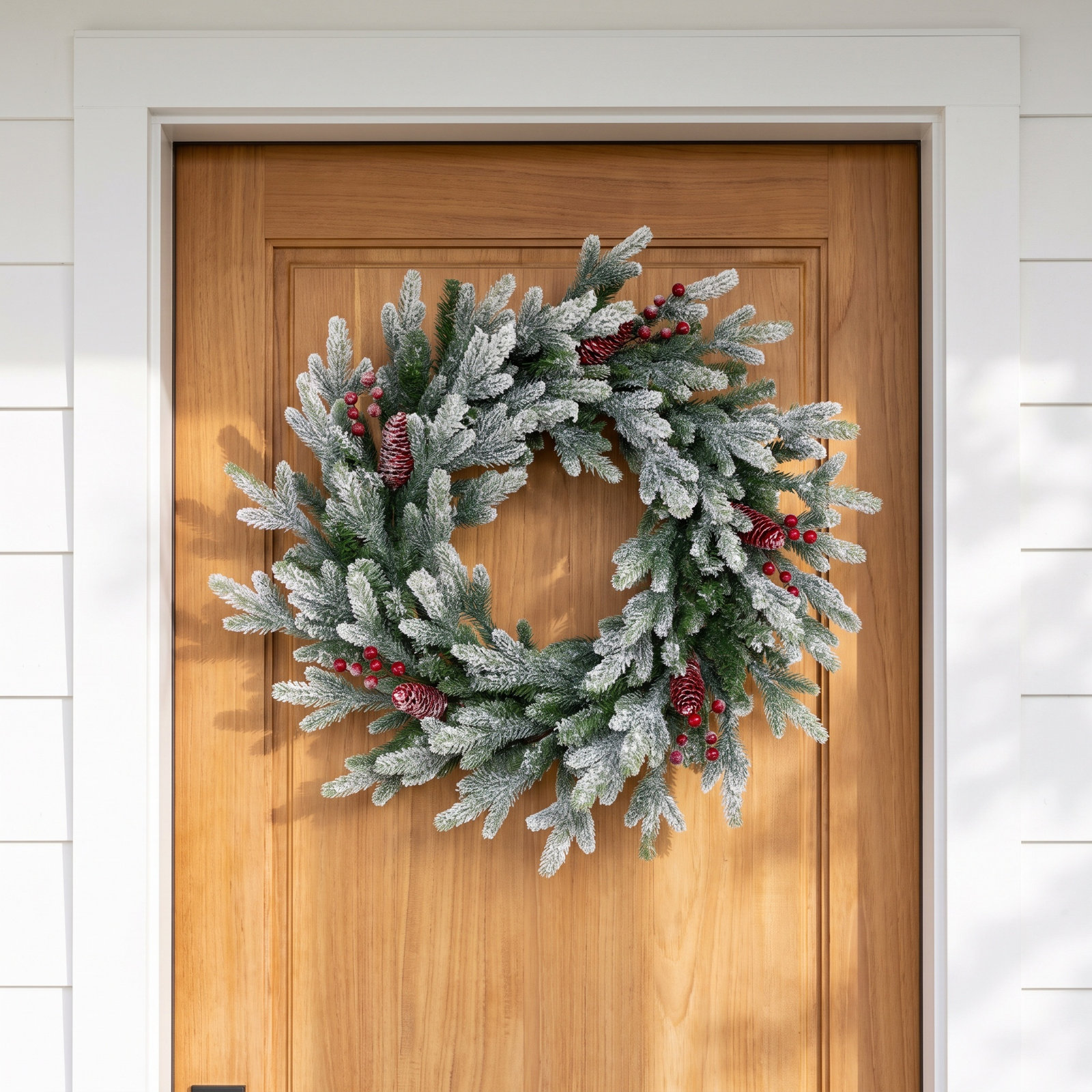 24" Frosted Fir Wreath