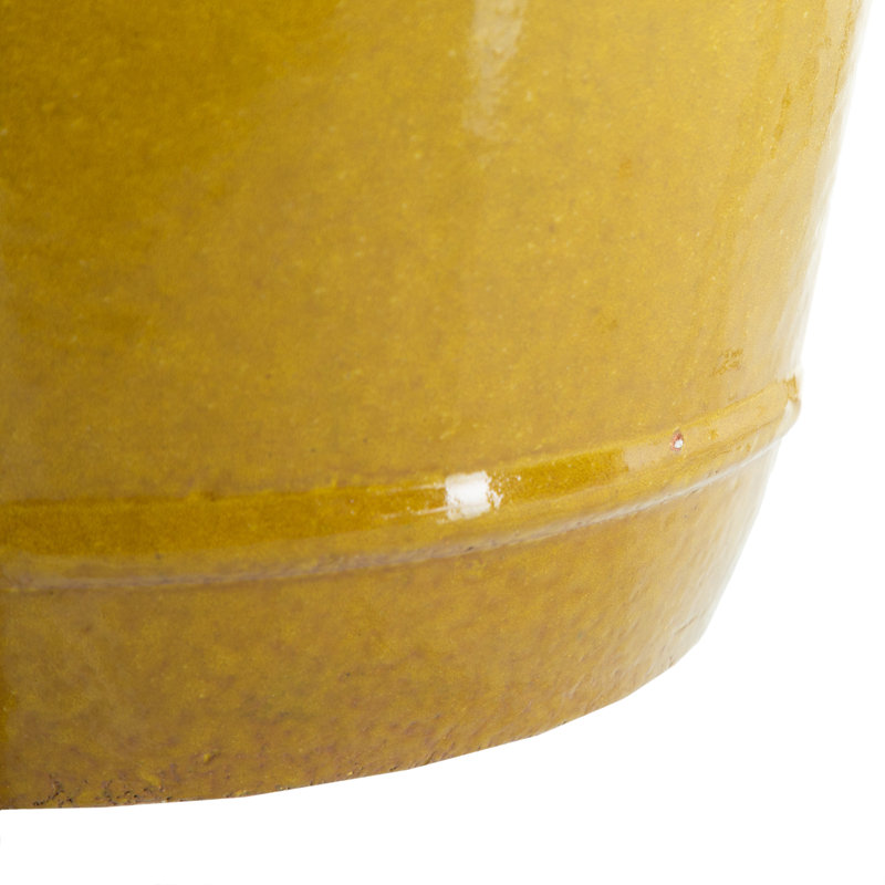 Bryony Ceramic Accent Stool, Mustard