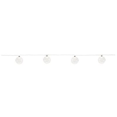 LED Snowflake Ball Ornament Light String 4.5'L