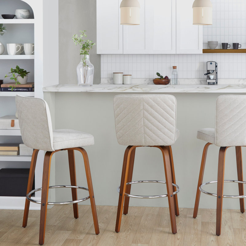 Tabouret de bar à hauteur fixe XL, Gris clair