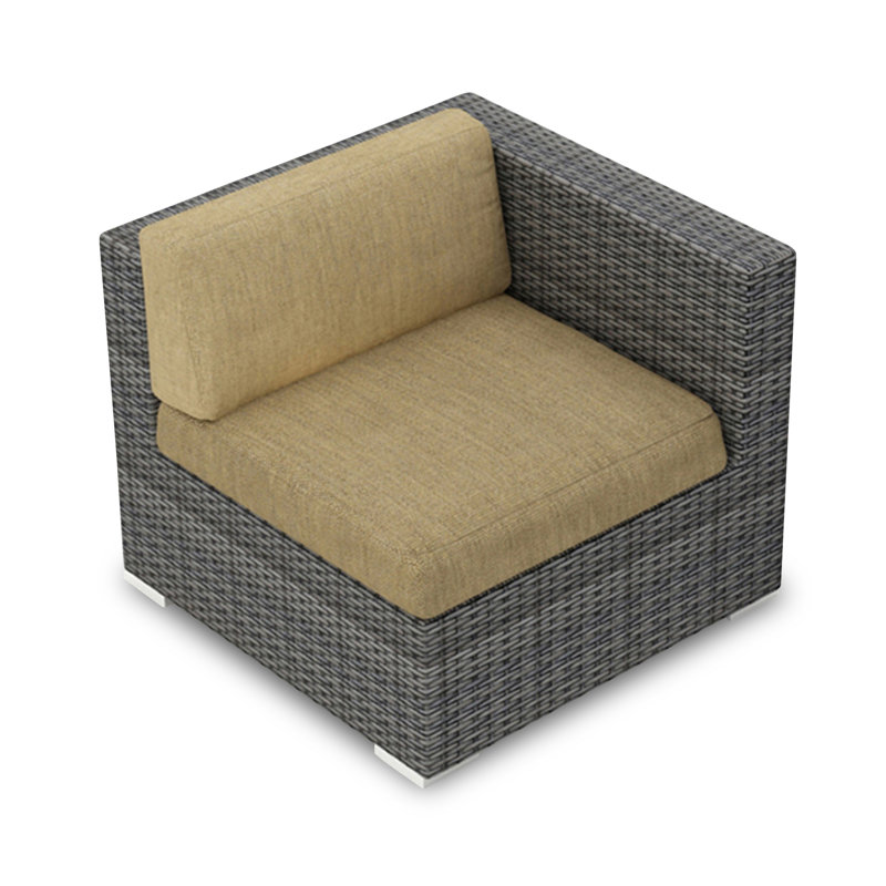 District Outdoor Lounge Chair, Canvas Charcoal Sunbrella® Canvas, Gray