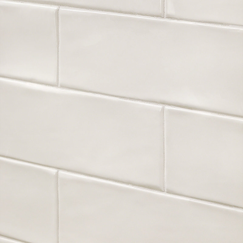 Manchester 3X12 Polished Ceramic Subway Tile, Vanilla White
