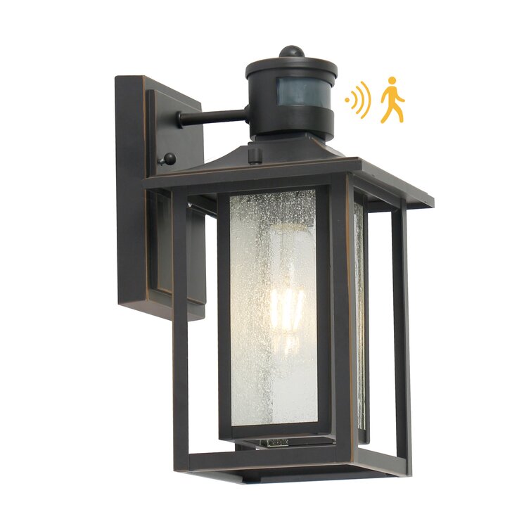 Longshore Tides Chilverton Outdoor Wall Light Dusk to Dawn Motion ...