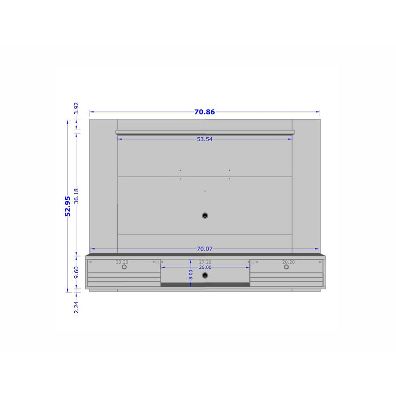 Darryl Floating Entertainment Center for TVs up to 65", White
