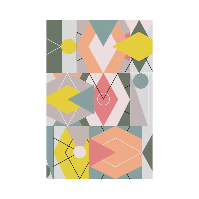Graphic CXLV by Mareike Böhmer - 1 Piece Wrapped Canvas Wall Art, 66.04 cm H x 45.72 cm W x 1.91 cm D