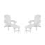Ensemble de chaises Adirondack inclinables 3 pièces Classic H 27,55 po x P 34,25 po x H 35,82 po Classic