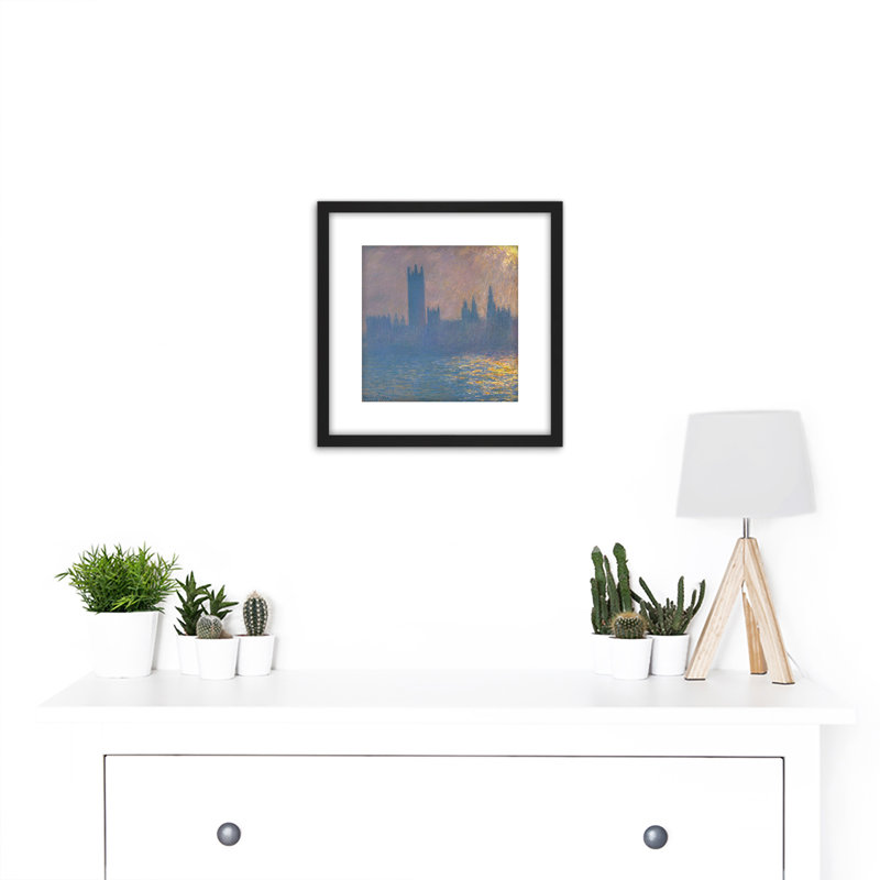 Houses Of Parliament Sunlight Effect by Claude Monet - Single Picture Frame Painting