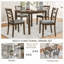 5-piece Wooden Dining Table Set with 4 Chairs
