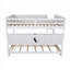 Deux lits superposés en bois de pin blanc doux pour grand lit pour les chambres partagées avec rangement intégré et charge