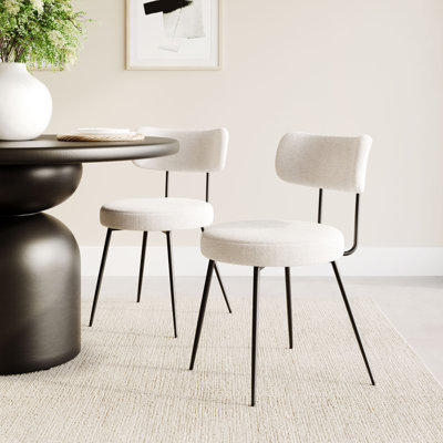 Chaise de salle à manger à dossier bas Blanca
