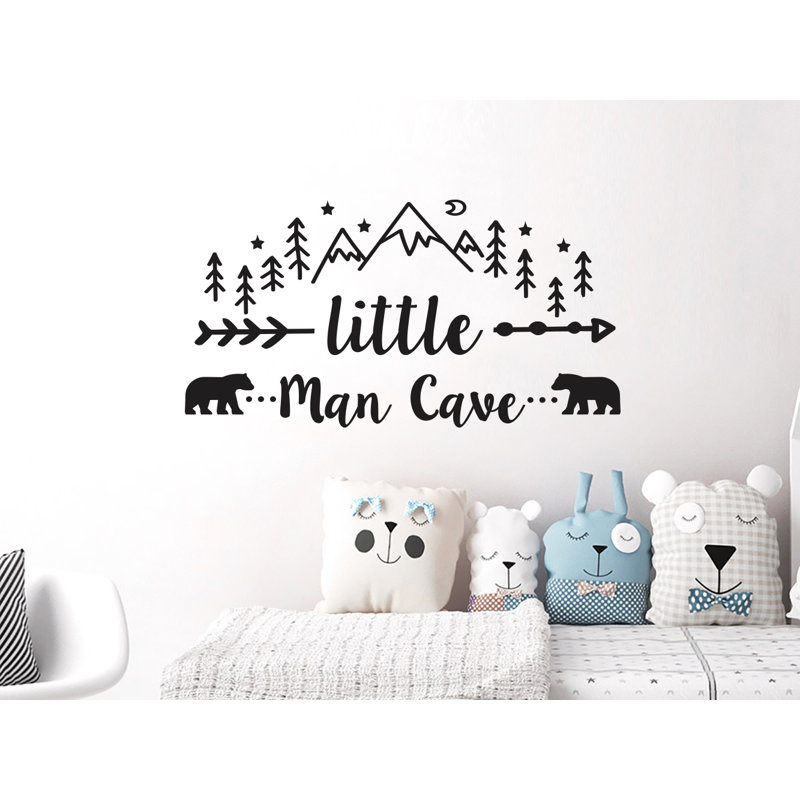 Décalcomanie murale Little Man Cave, Noir