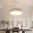 42 Inch Modern Retractable 6 Speed Dimmable Round Ceiling Fan With LED Lights and Remote Control