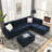 Ilish Upholstered L-Shaped Sectional Reversible-976916905