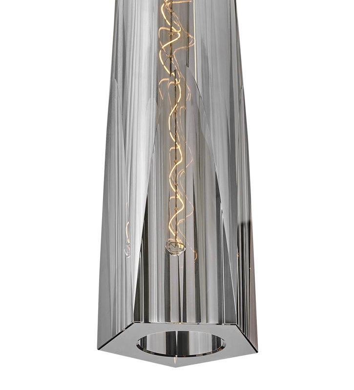Cosette 1 - Light Small Pendant,  Smoked glass