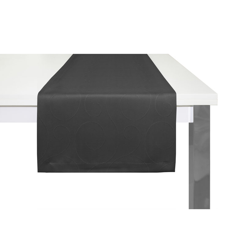 Marreco Rectangle Floral Tablecloth, 130cm W x 160cm L, Black