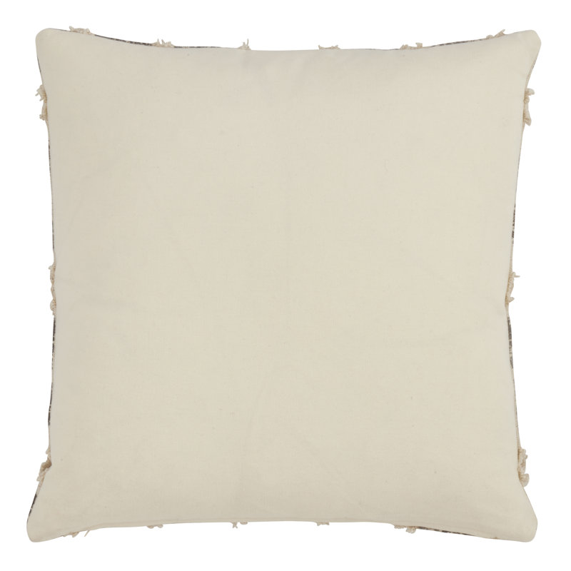 Multi-Color Cotton Triangle Embroidered Square Throw Pillow