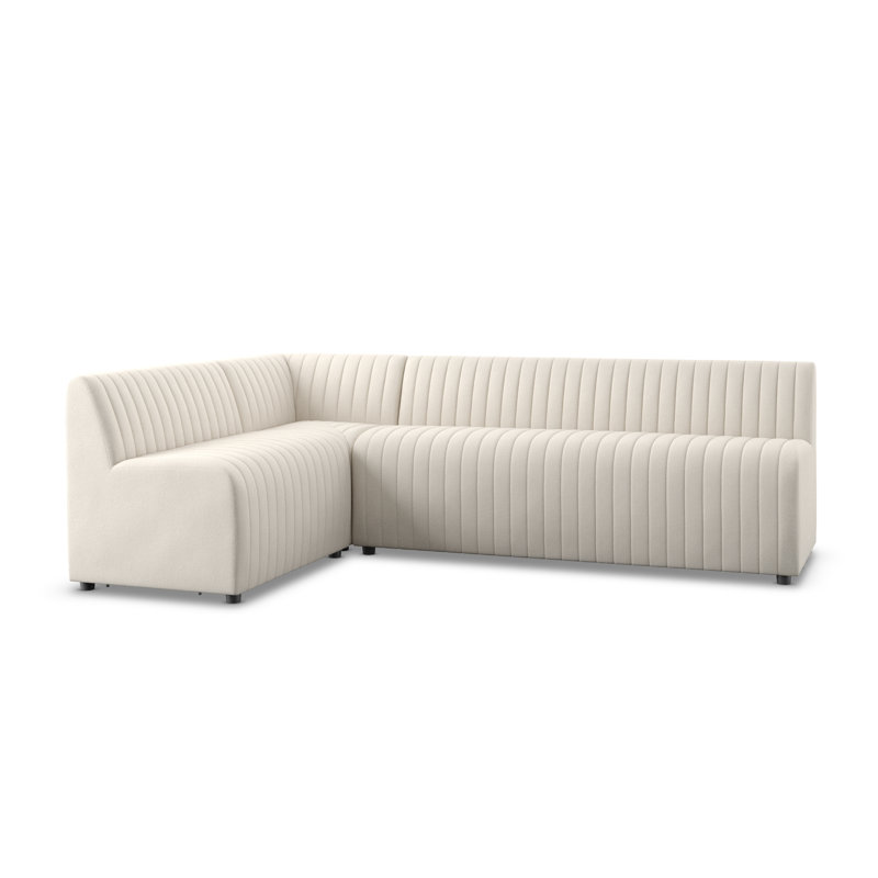 Augustine Modular Sectional, Capri Oatmeal Polyester, 31.5" H x 110" W x 66.5" D