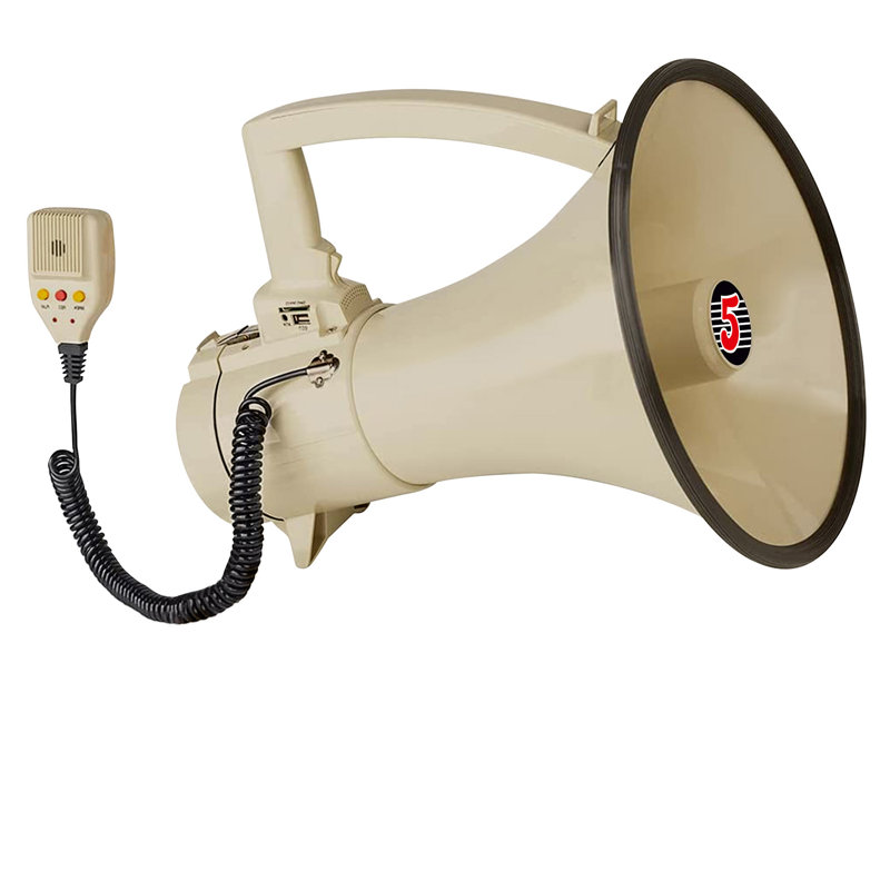 5 Core Megaphone 100W Bull Horn Professional PA Speaker w 2000 Yards Range Loud Siren Voice Amp