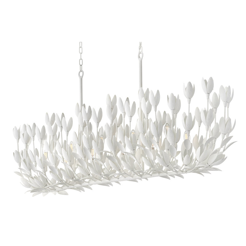 Hinkley Flora Linear Chandelier, Textured Plaster