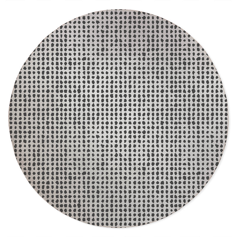 Grunge Row Non-Slip Outdoor Rug, Round 5'