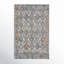 Eliel Geometric Hand Tufted Black/White/Orange Area Rug-1479041113