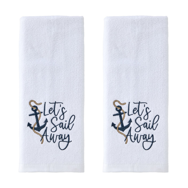 LETS SAIL AWAY EMB HAND-WHITE