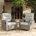 Coussin beige / structure grise