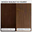Paquet de 2 tablettes flottantes en noyer - Ensemble de 2 tablettes murales en bois massif
