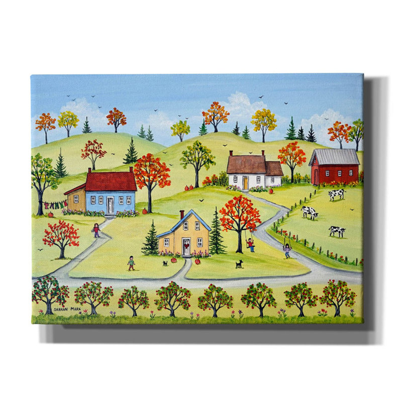 Avana " Appleville " by Sharon Mark, 12" H x 16" W x 0.75" D
