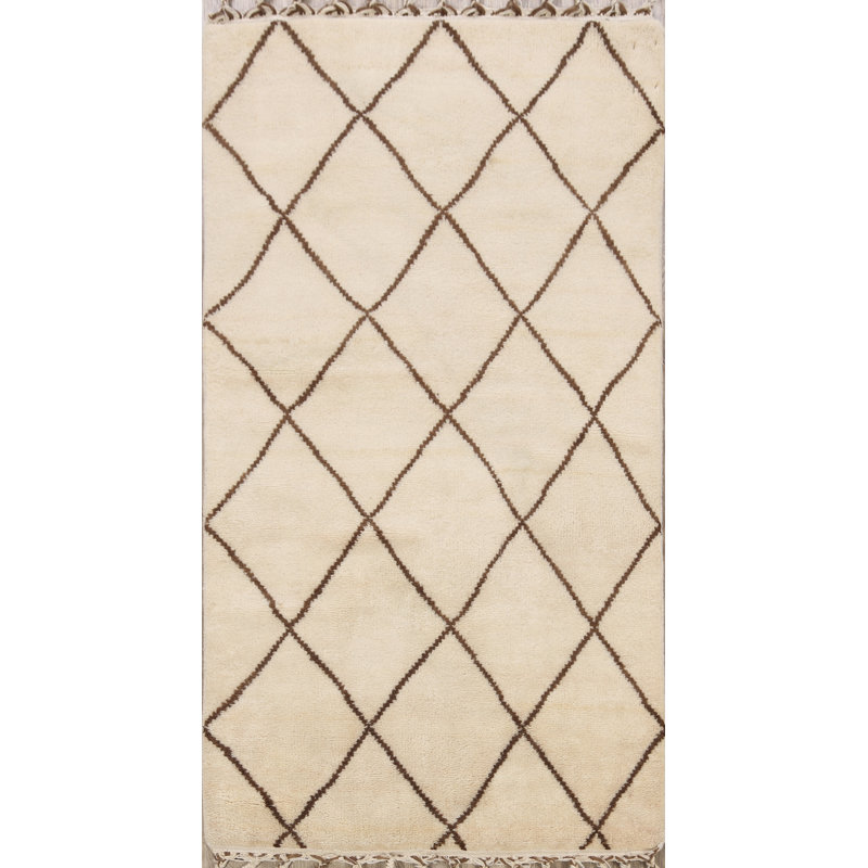Tapis oriental à motif treillis marocain 4 x 6