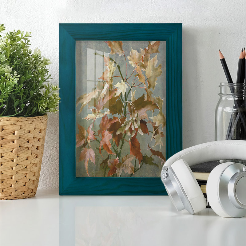 Automne antique II - impression encadrée avec verre, L 5 po x H 7 po x P 1 po, Cadre bleu